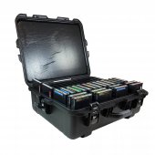 Waterproof and holds up to 50 tapes